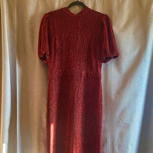 Adelyn Rae Red Shimmer 3/4 length dress